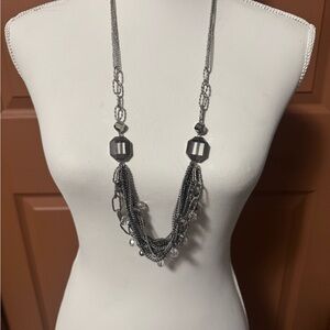 LOFT Chic Silver Multi-Strand Necklace